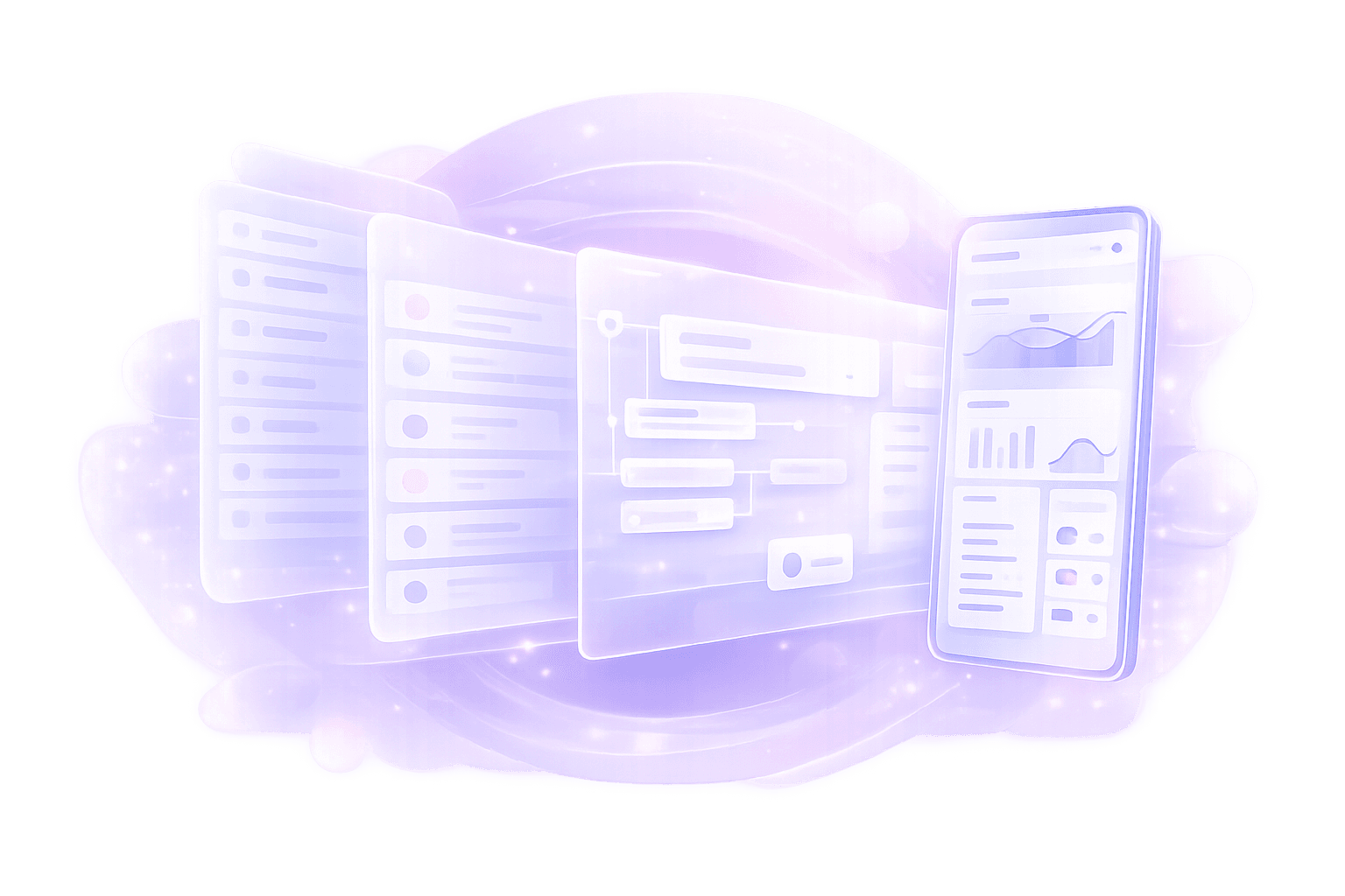 messagehq platform illustration showing unified inbox across devices